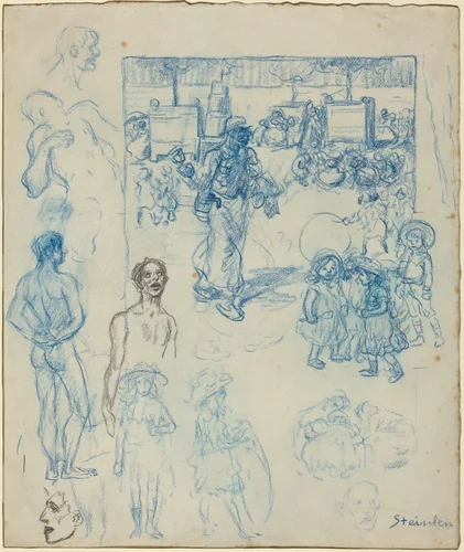 The Coconut Merchant by Théophile Alexandre Steinlen, drawing, 1859-1923