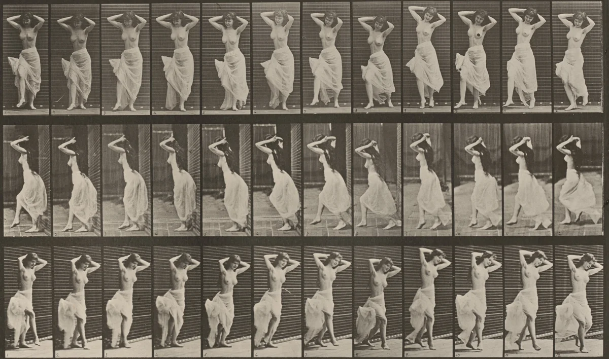 Plate Number 190. Dancing (nautch) by Eadweard Muybridge, photograph, 1887