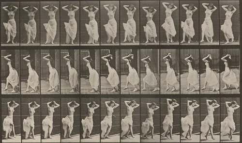 Plate Number 190. Dancing (nautch) by Eadweard Muybridge, photograph, 1887