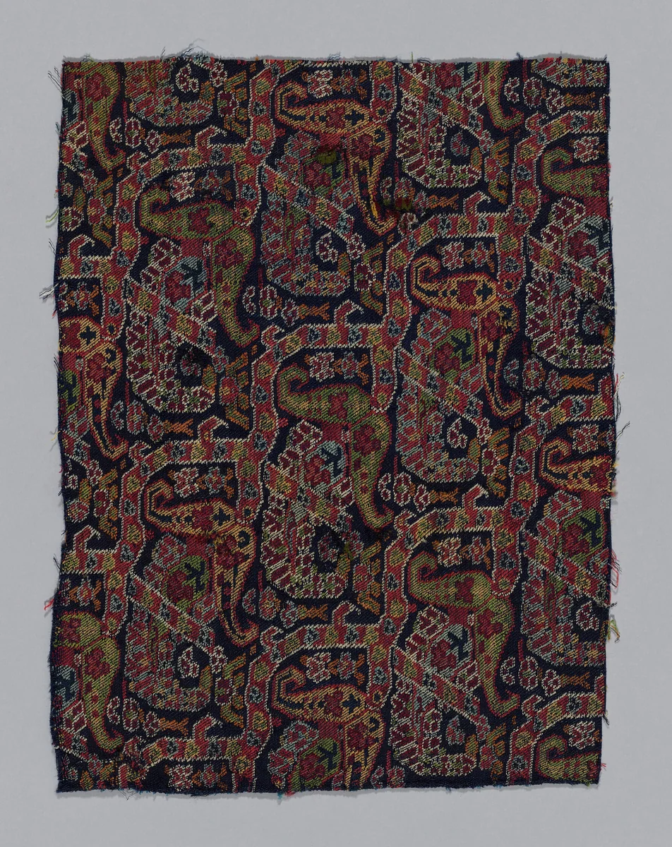 Fragment (From a shawl) by Iran, textile, 1850-1899