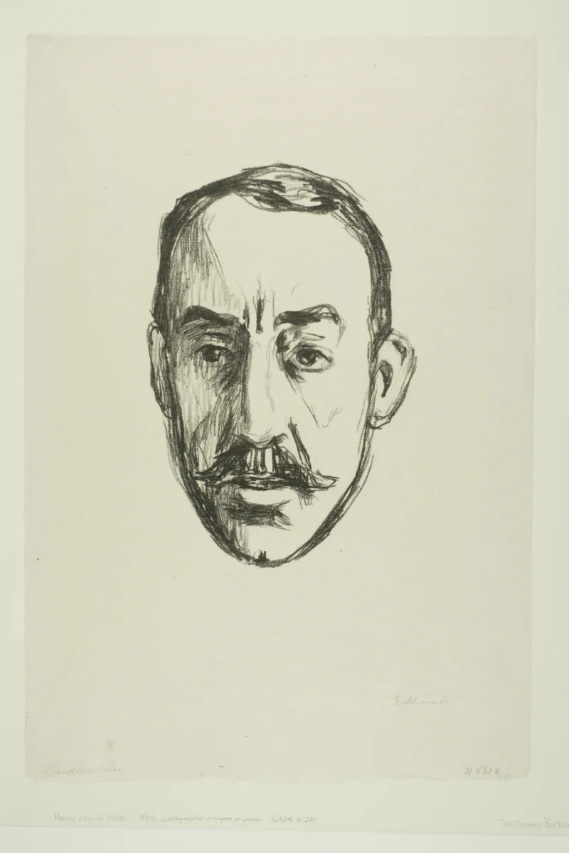 Henry van de Velde by Edvard Munch, print, 1906
