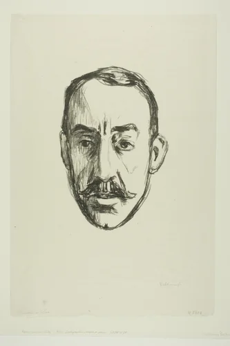 Henry van de Velde by Edvard Munch, print, 1906