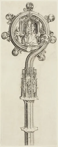 Bishop's Crosier by Martin Schongauer, print, 1475-1480