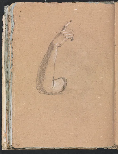 Verona Sketchbook: Right arm and hand (page 66) by Francesco Lorenzi, book, 1760