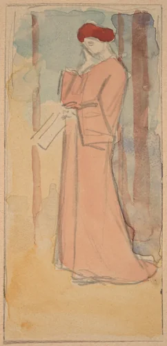 Study for a Panel by Charles Sprague Pearce, drawing, 1890-1897