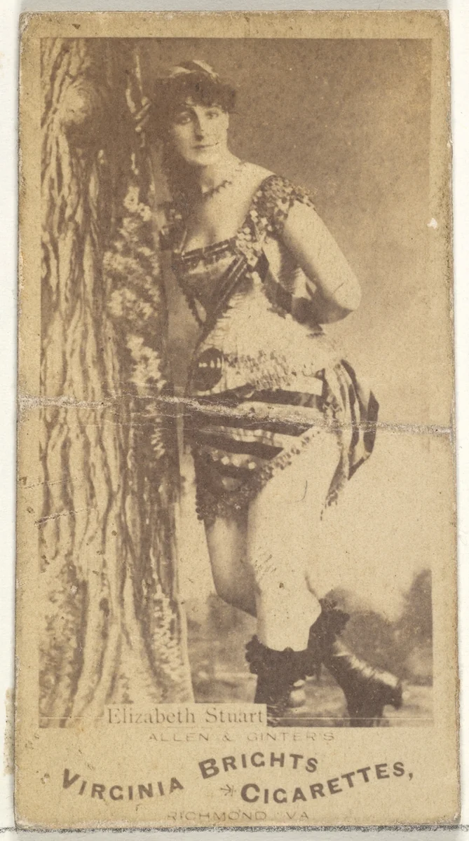 Elizabeth Stuart, from the Actors and Actresses series (N45, Type 1) for Virginia Brights Cigarettes by Allen & Ginter, photograph, 1885-1891