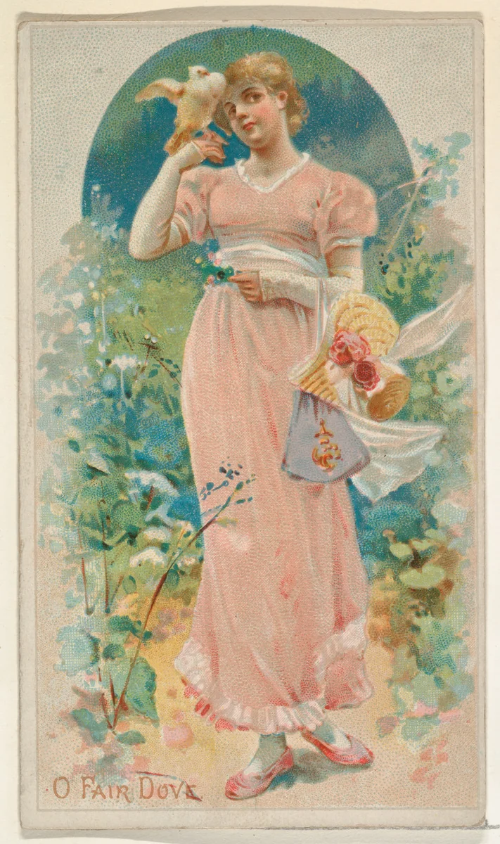O Fair Dove, from the Illustrated Songs series (N116) issued by W. Duke, Sons & Co. to promote Honest Long Cut Tobacco by W. Duke, Sons & Co., print, 1893