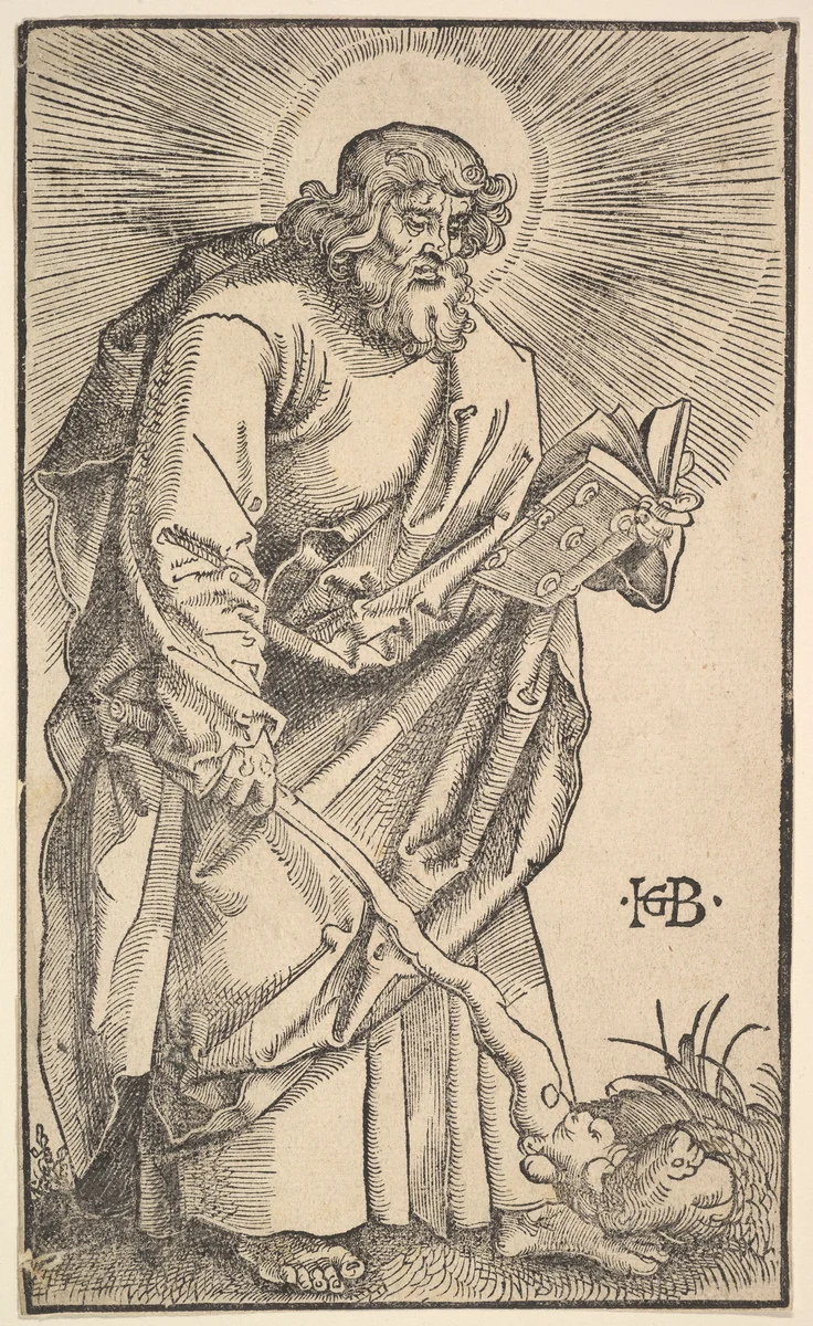 St. Judas Thaddaeus, from "Christ and the Apostles" by Hans Baldung, print, 1519