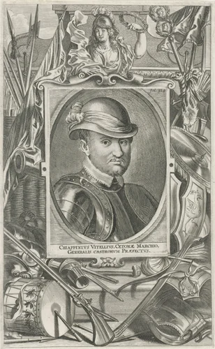 Portret van Giovan Luigi Vitelli by Arnold Loemans, print, 1632-1661
