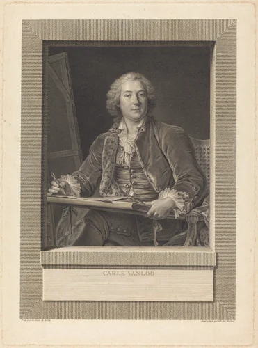 Carle Vanloo by Ignaz Sebastian Klauber; Pierre Le Sueur, print, 1785