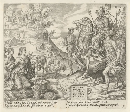 David en Abigaïl by Unknown, print, 1564-1568