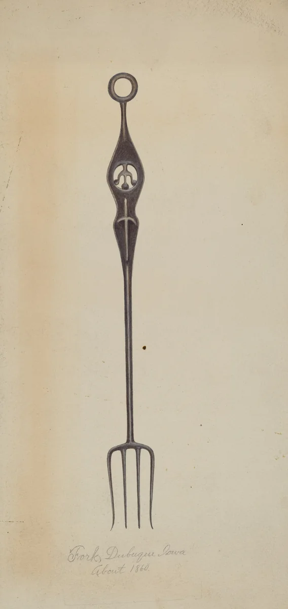 Iron Fork by Frank Eiseman, index of american design, 1937