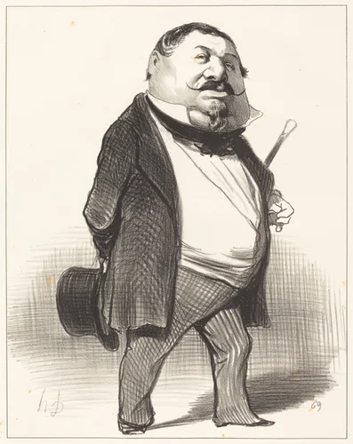 Prince Lucien Murat by Honoré Daumier, print, 1849