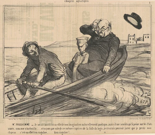 M. Prud'homme ... Je ne sais pas si ... by Honoré Daumier, print, 1854