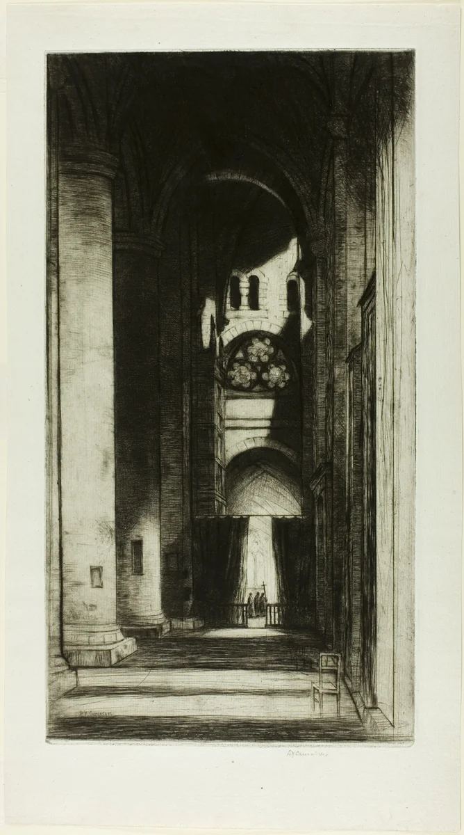 Tewkesbury Abbey by David Young Cameron, print, 1915