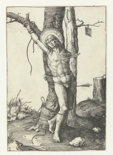 De heilige Sebastiaan by Unknown, print, 1508-1512