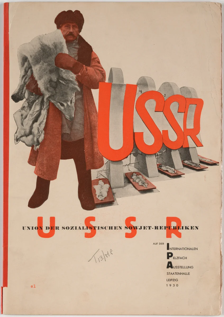 USSR, auf der internationalen Pelzfach Ausstellung, Staatenhalle Leipzig by El Lissitzky, design, 1930