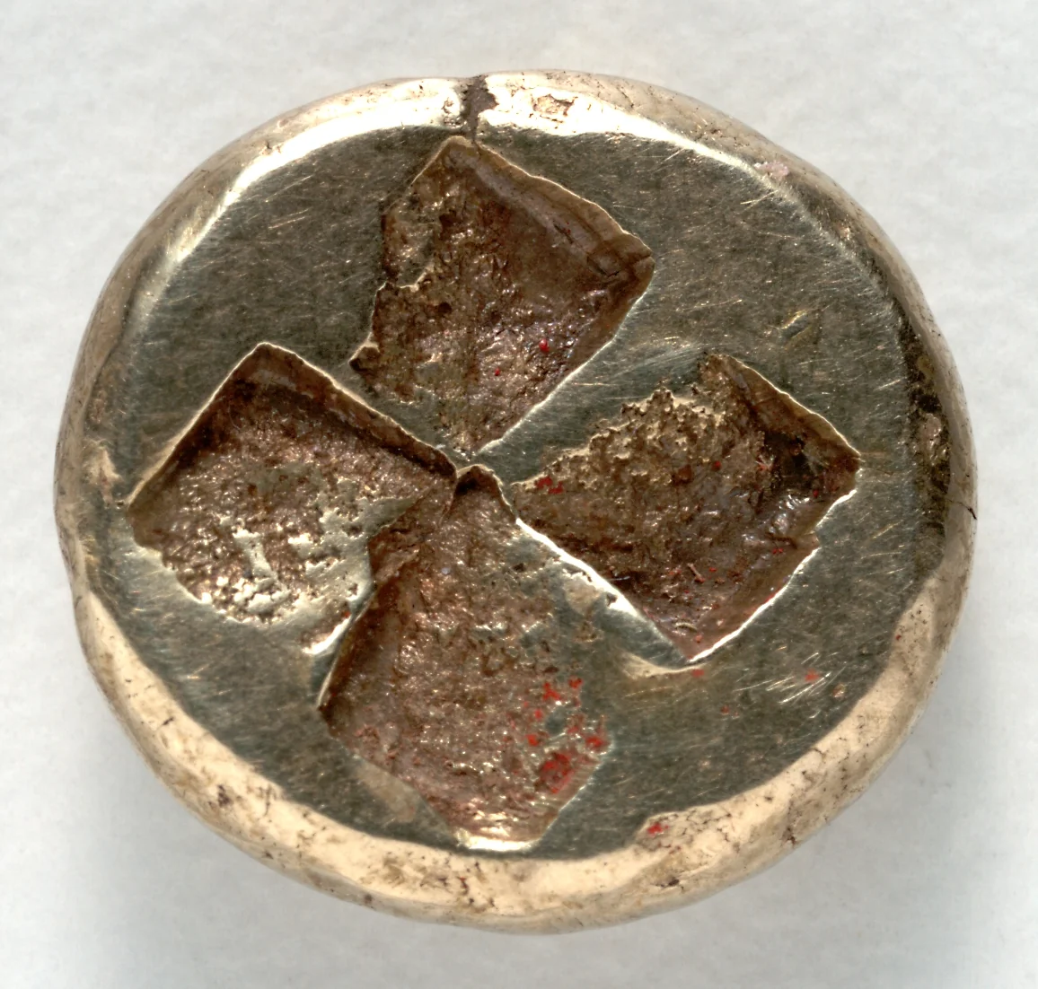 Hecte: Incuse Square, Quartered (reverse) by Unknown, metalwork, -387--326