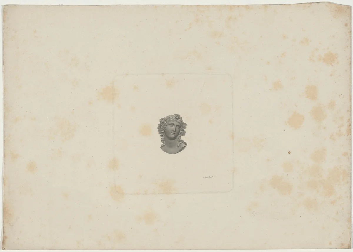 Medallion of Woman's Head: Flora by Unknown 19th Century, print, 1800-1899
