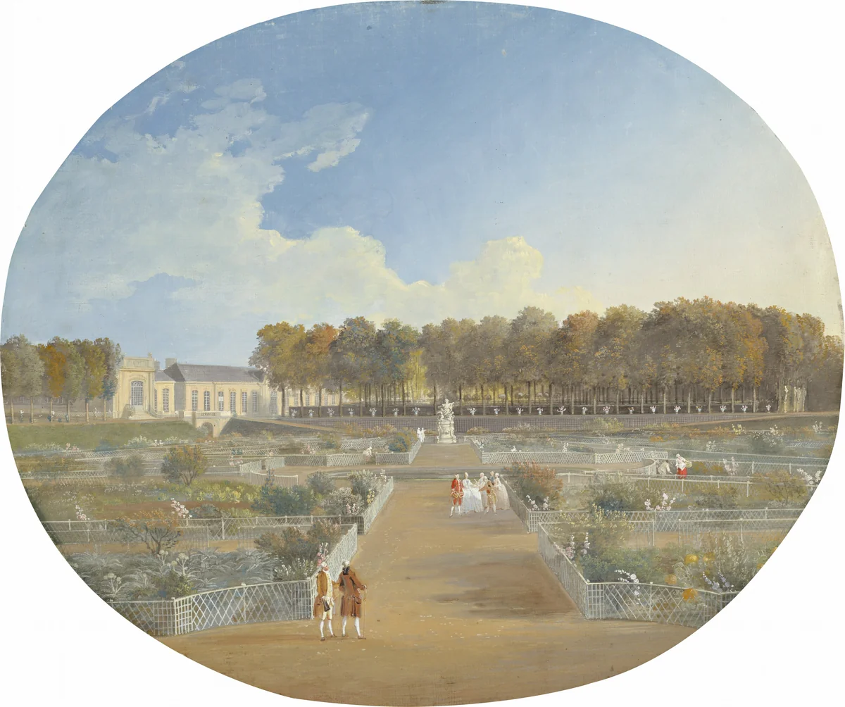 The Potager of the Hôtel de Valentinois in Passy by Nicolas Pérignon, drawing, 1775-1782