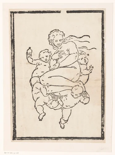 Psyche stijgt op naar de Olympus by Unknown, print, 1537-1585