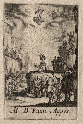 The Martyrdom of the Apostles: St. Paul by Jacques Callot, print, 1627-1637