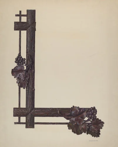 Carved Picture Frame by Adolph Opstad, index of american design, 1940-1941