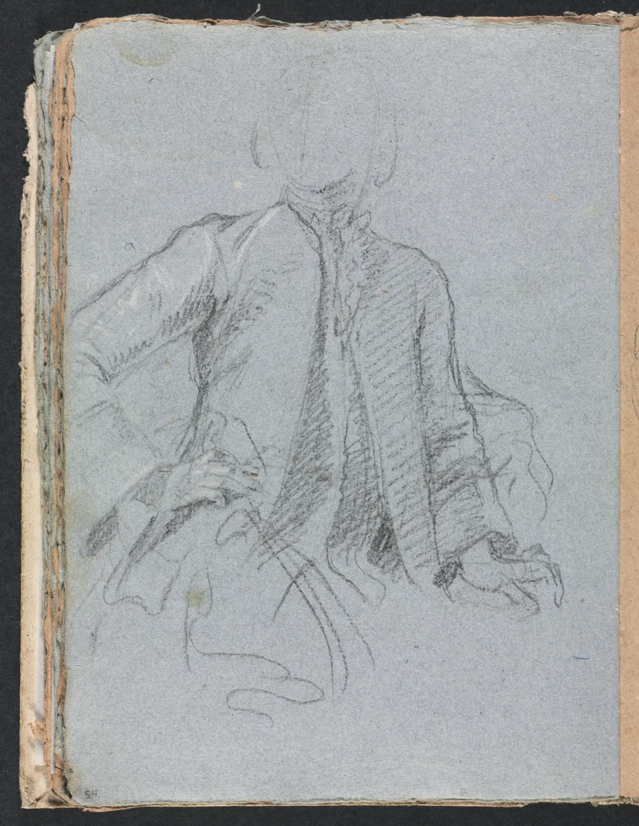 Verona Sketchbook: Gentleman (page 54) by Francesco Lorenzi, book, 1760