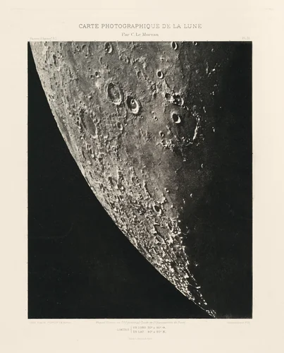 Carte photographique de la lune, planche XI (Photographic Chart of the Moon, plate XI) by Charles Le Morvan, photograph, 1907