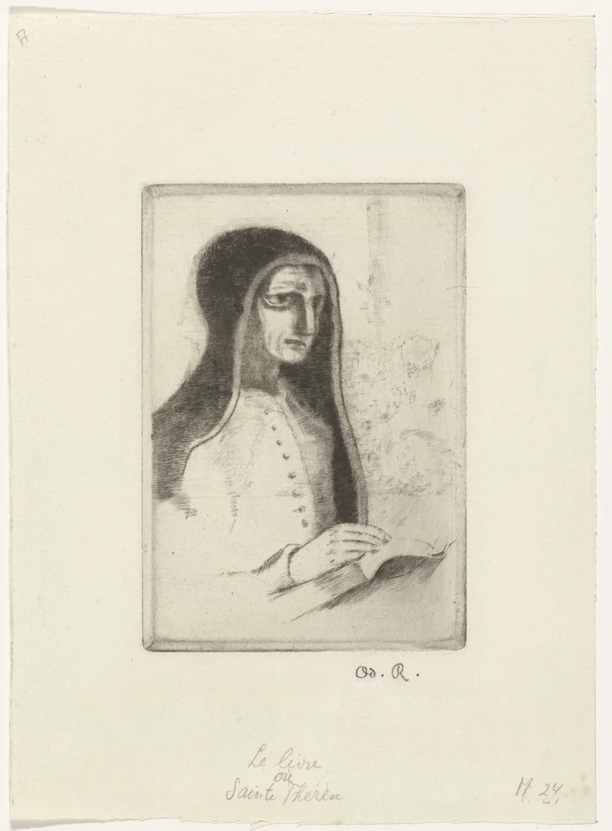 Het boek by Odilon Redon, print, 1892