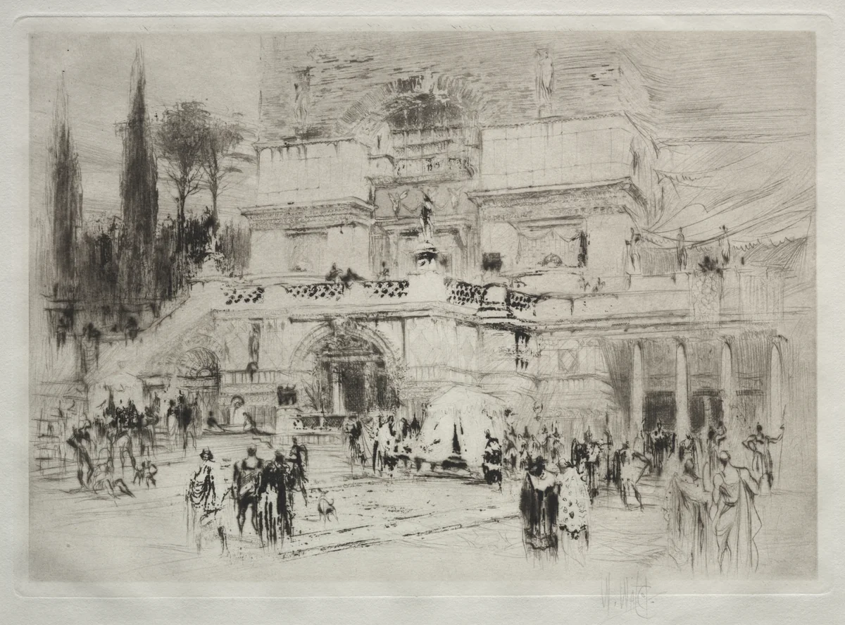 The Villa Quintillii by William Walcot, print, 1921