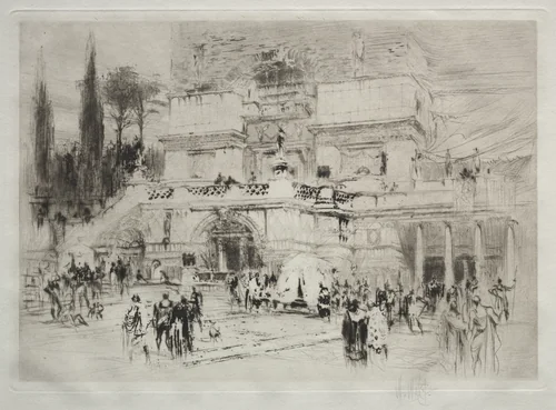 The Villa Quintillii by William Walcot, print, 1921
