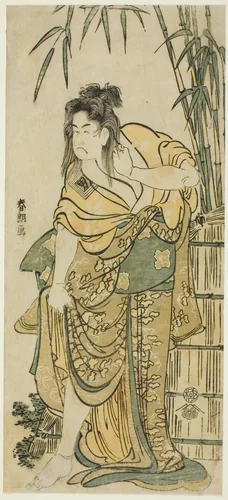 The Actor Ichikawa Komazo as a Woman with Dishevelled Hair by Katsushika Hokusai (葛飾 北斎), print, 1786-1796