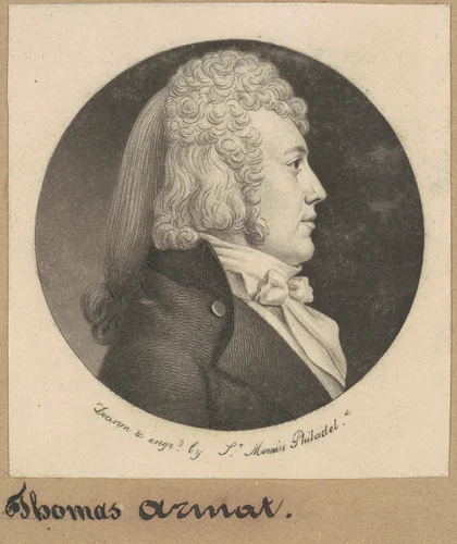 Thomas Wright Armat by Charles B. J. Févret de Saint-Mémin, print, 1799