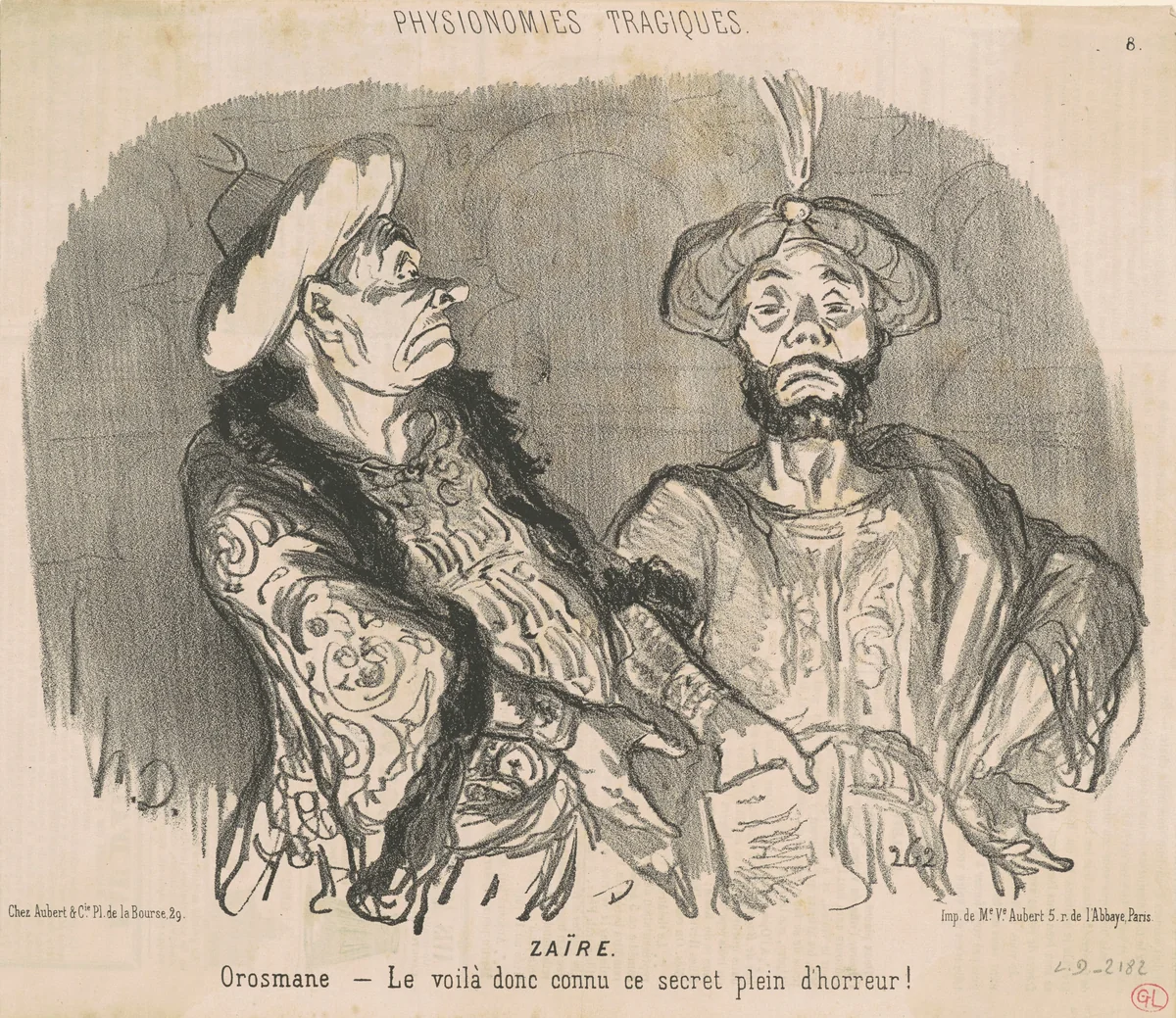 Zaïre by Honoré Daumier, print, 1851