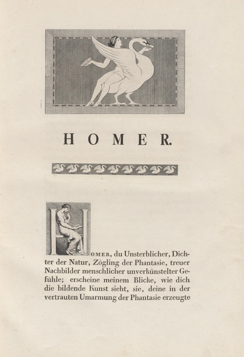 Homer Nach Antiken Gezeichnet by Johann Heinrich Wilhelm Tischbein, volume, 1801