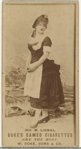 Card Number 309, M. Lional, from the Actors and Actresses series (N145-5) issued by Duke Sons & Co. to promote Cameo Cigarettes by W. Duke, Sons & Co., photograph, 1880-1889