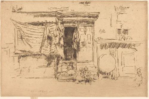 Rag-Shop, Milman's Row by James McNeill Whistler, print, 1886-1888