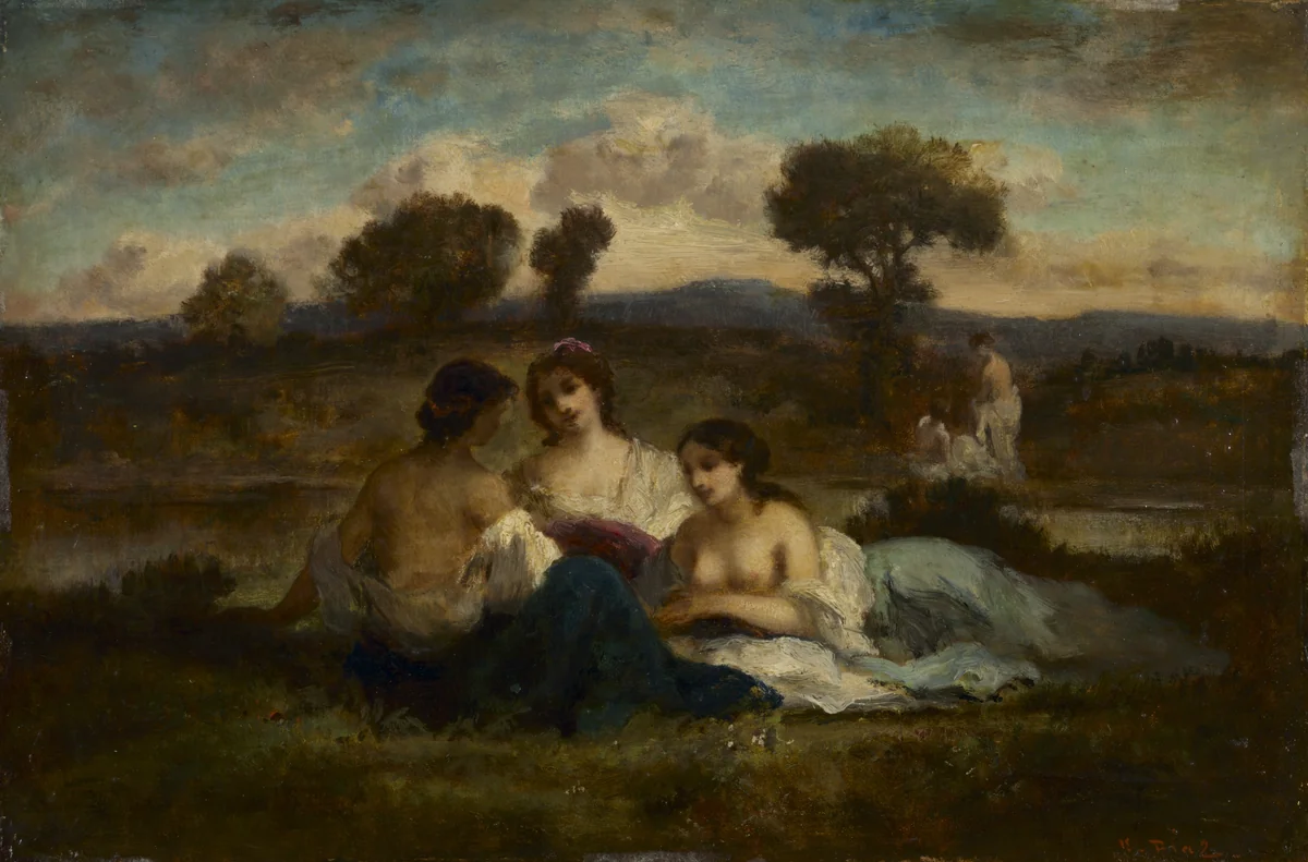 The Bathers by Narcisse Diaz de la Peña, painting, 1847-1857