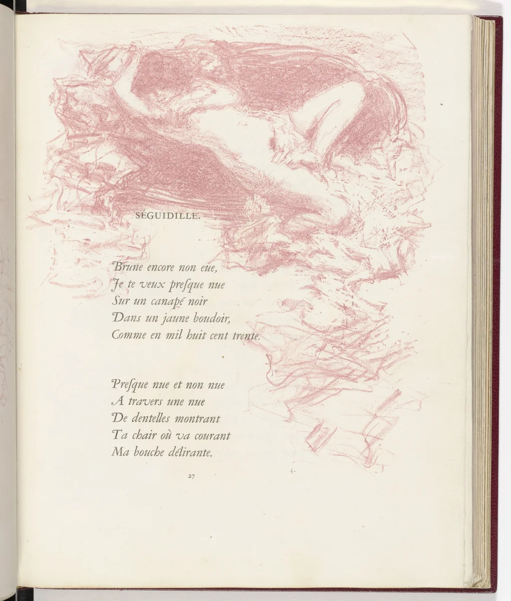 In-text plate (page 27) from Parallèlement (In Parallel) by Pierre Bonnard, illustrated book, 1900