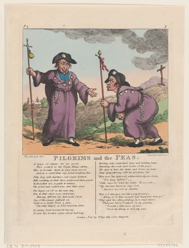 Pilgrims and the Peas by Thomas Rowlandson, print, 1807
