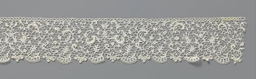 Strook naaldkant met gekordoneerde c-vormen by anonymous, other, 1700