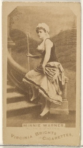 Minnie Warner, from the Actors and Actresses series (N45, Type 1) for Virginia Brights Cigarettes by Allen & Ginter, photograph, 1885-1891