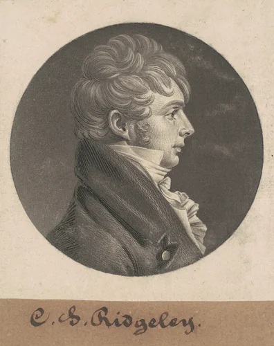 Charles Sterett Ridgely by Charles B. J. Févret de Saint-Mémin, print, 1803