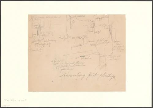 Compositie met details van Theater Frascati by Johan George Lodewijk Rieke, drawing, 1879-1889