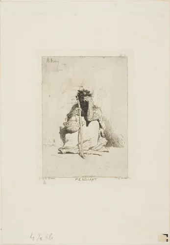 A Beggar by Mariano Fortuny, print, 1858-1874