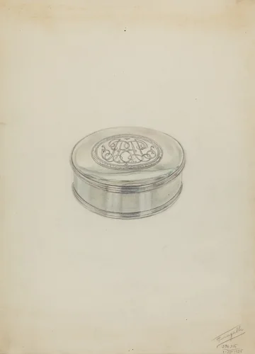 Silver Box by Frank Fumagalli, index of american design, 1936
