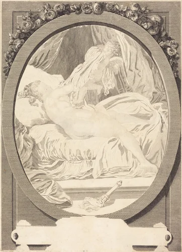 La Chemise enlevée by Jean Honoré Fragonard, print, 1782