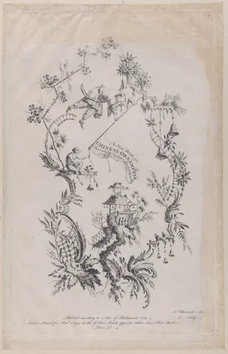 Title page to "A New Book of Chinese Ornaments" by Jean Pillement, print, 1755