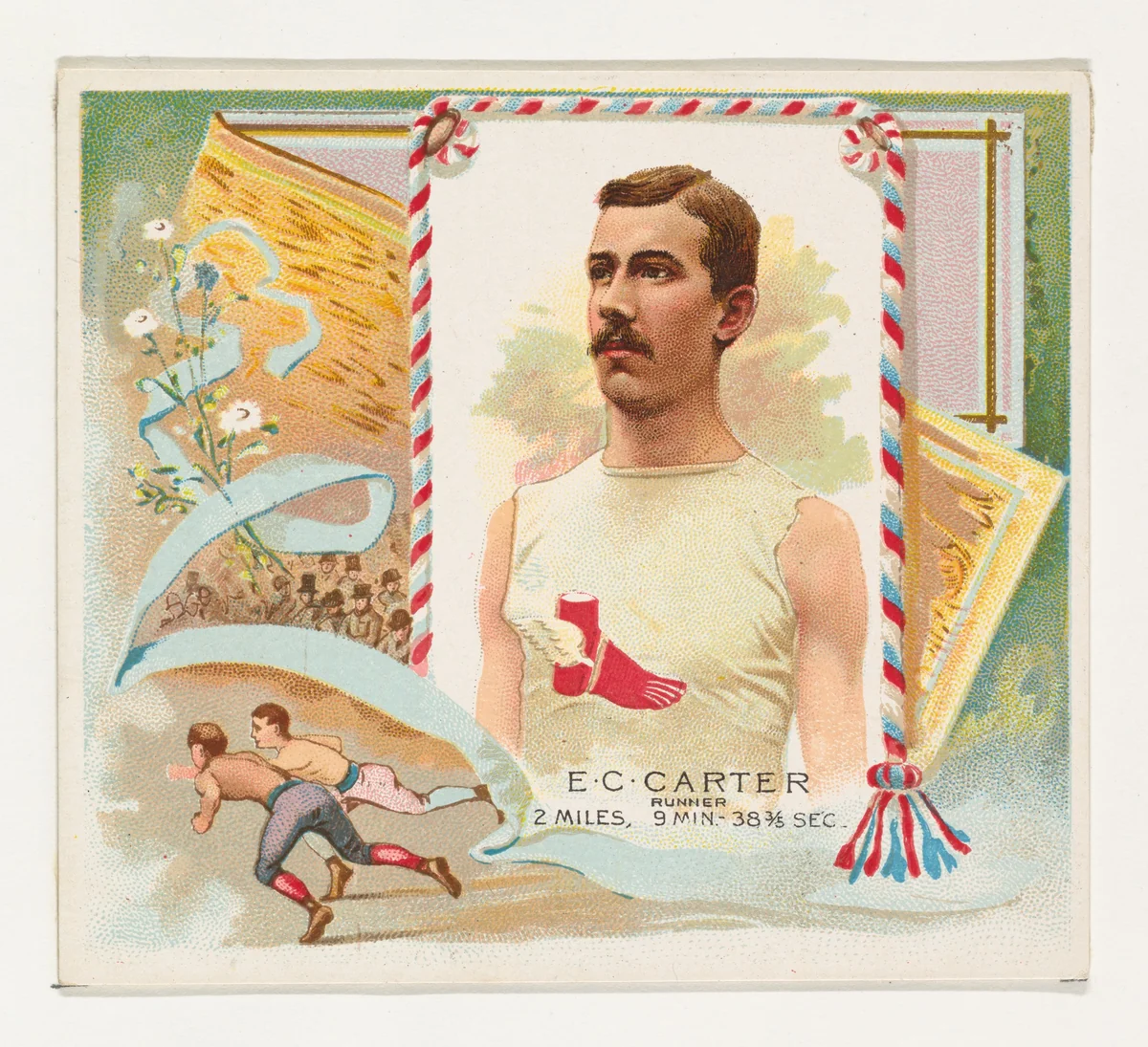 E.C. Carter, Runner, from World's Champions, Second Series (N43) for Allen & Ginter Cigarettes by Allen & Ginter, print, 1888